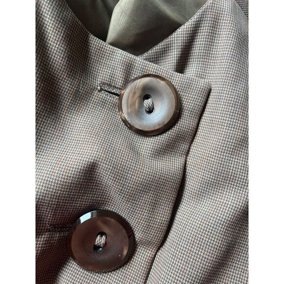 Vintage vogue couturier fashion big button down jacket - Picture 3 of 7